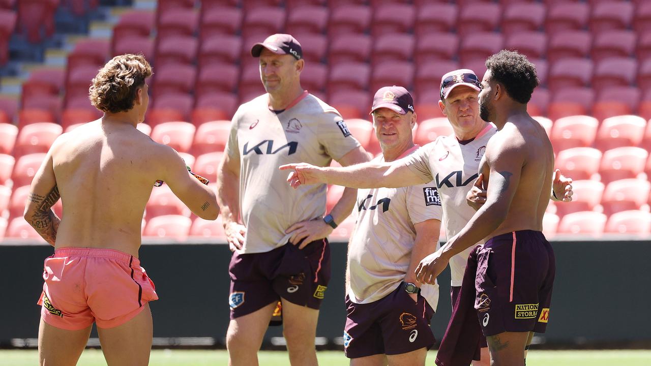 This sort of scene will no longer be part of Broncos training. Picture: Liam Kidston