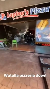 Pizza store hit by car