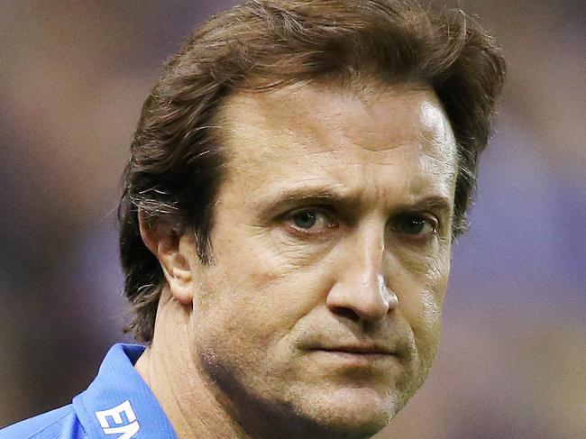 AFL Round 10. 25/05/2018. Collingwood v Western Bulldogs at Etihad Stadium.  Western Bulldogs coach Luke Beveridge pre game    . Pic: Michael Klein