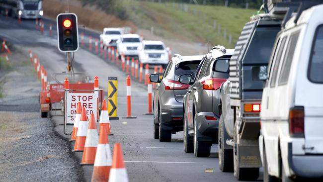 Past roadworks on the Bruce Highway in Far North Queensland