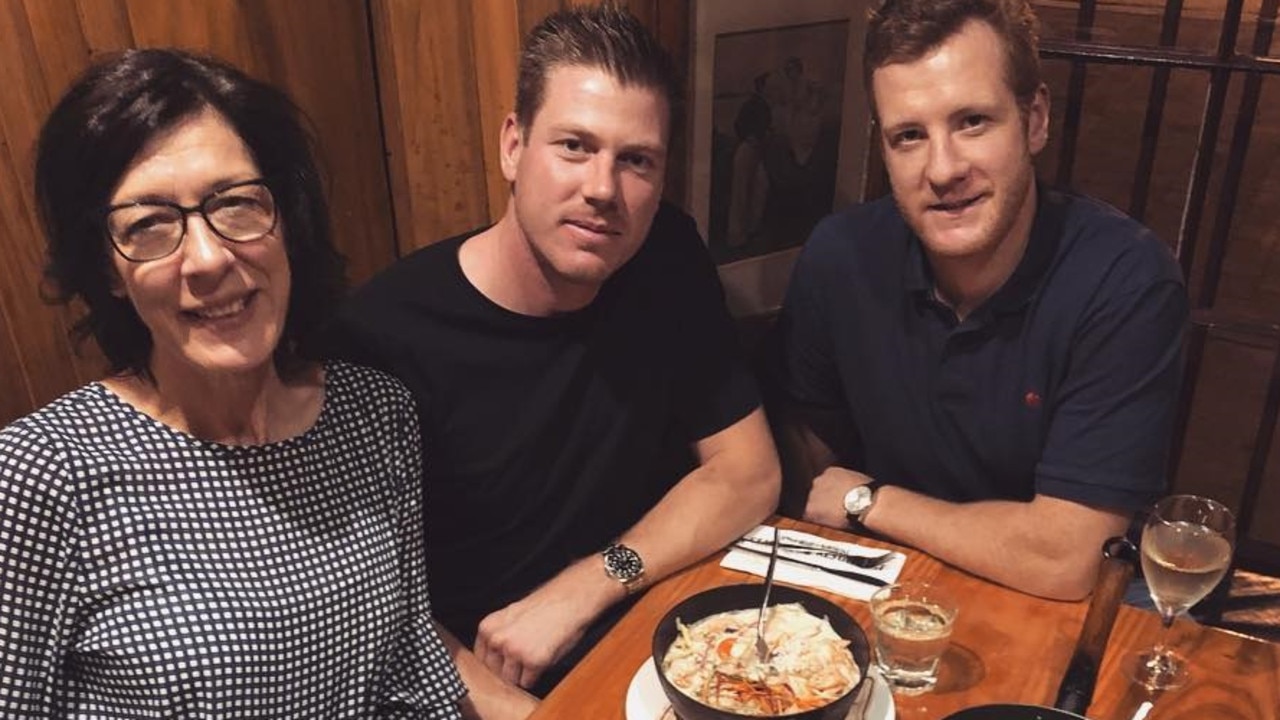 Cricketer James Faulkner (centre) sparked a frenzy after he referred to his mate Rob Jubb (right) as his ‘boyfriend’ in an Instagram post.