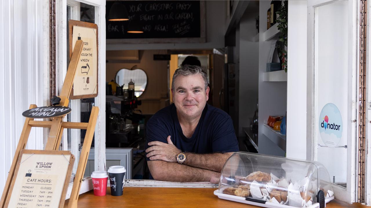 Willow and Spoon new owner Matt Moses at the popular Wilston cafe. Picture: David Kelly