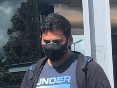 Sai Ram Karnekota leaving the Southport courthouse. Picture: Jessica Paul