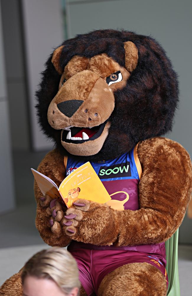 AFL Lions mascot. Picture: Annette Dew