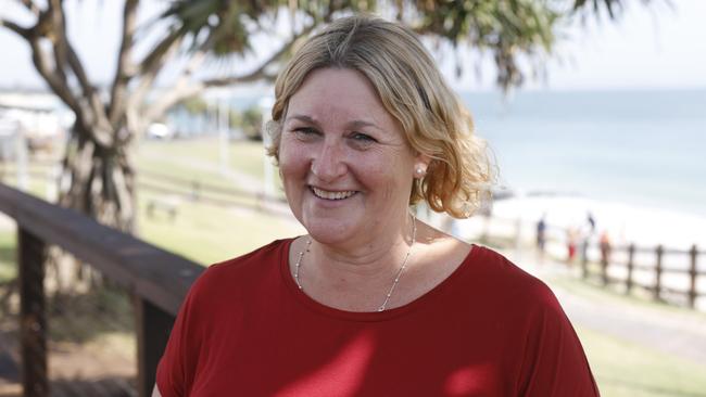 Registered nurse Tracey Cairns outside the vaccine clinic in Byron Bay on Friday. Picture: Liana Boss