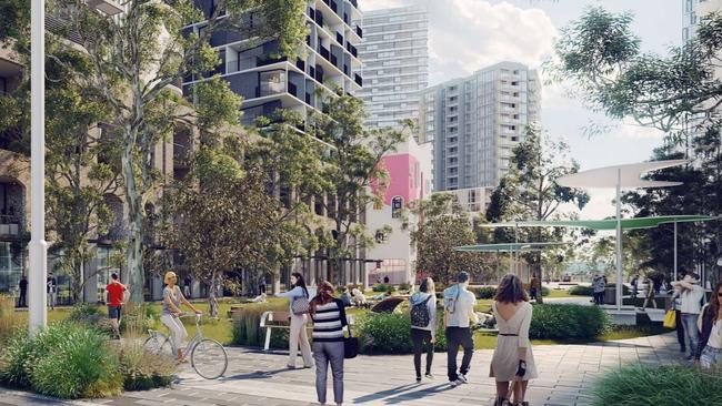 More than 14,000 dwellings are envisaged for Moore Point. Picture: Planning documents