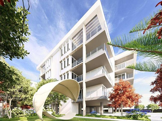 A proposal to build 56 apartments at 11-15 Watson St, Pialba is currently before the Fraser Coast council. CONCEPT IMAGES: Bloc Design.