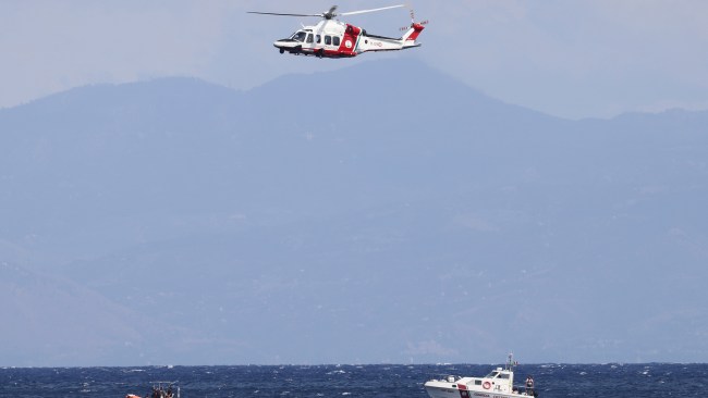 The mother of a 20-year-old hostess who survived the sinking of the yacht said she was "beyond relieved" her "daughter's life was spared by the grace of God." Picture: Alberto Lo Bianco /LaPresse via AP