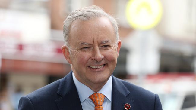 Labor leader Anthony Albanese in Balmain in Sydney’s inner-west on Thursday. Picture: David Swift