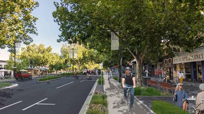 How Hutt Street may look after its revitalisation. Picture: Adelaide City Council