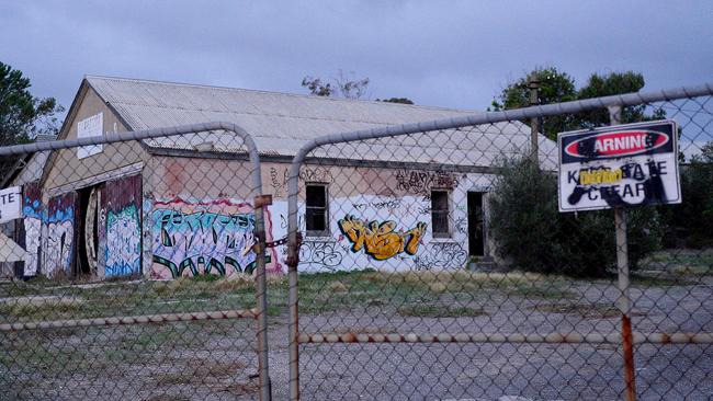 Residents are unhappy with the dilapidated state of the abandoned Cement Hill industrial site. Picture: Bianca De Marchi