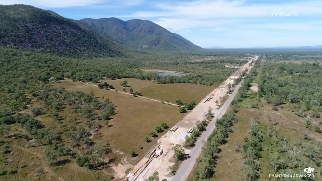 Aerial footage of the Haughton pipeline project