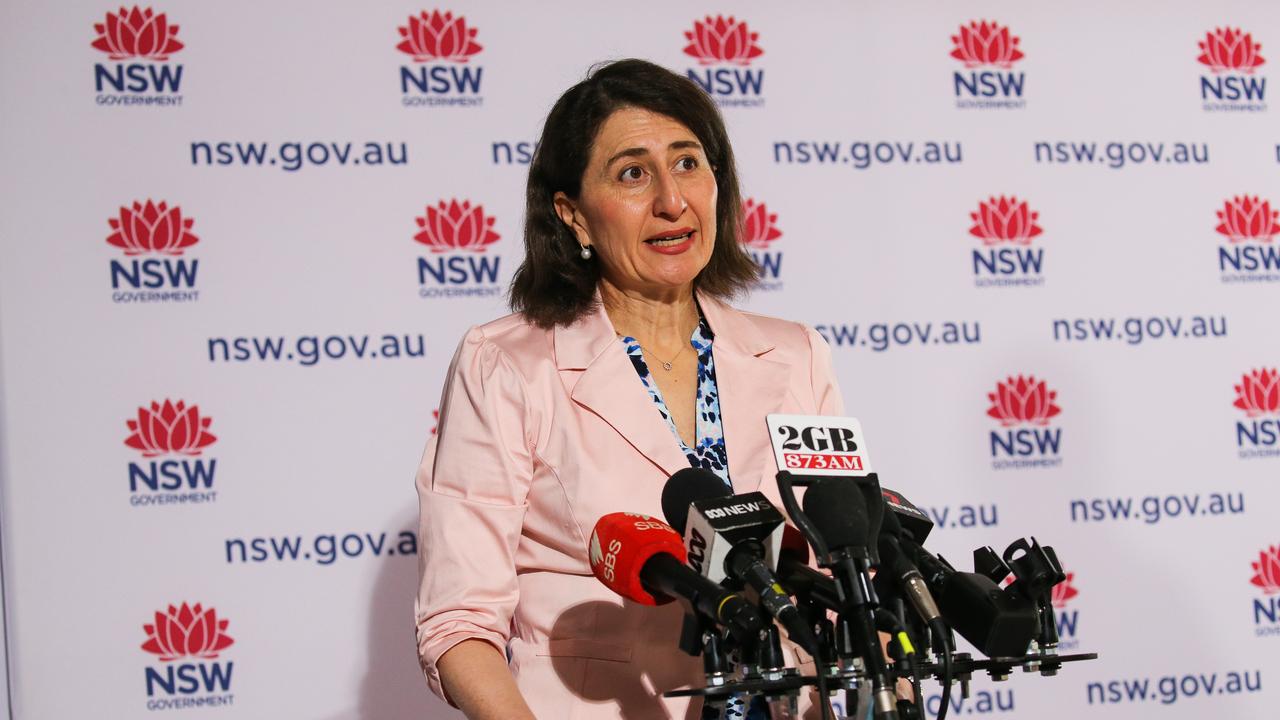 Premier Gladys Berejiklian provides a Covid-19 update in Sydney: NCA NewsWire / Gaye Gerard