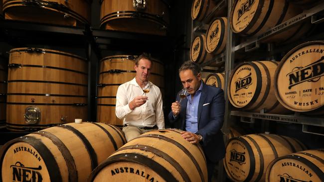 CEO Drew Fairchild and chairman Adem Karafili of Top Shelf International. Picture: Stuart McEvoy.