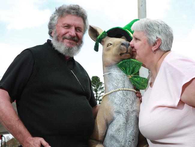 HORNSBY ADVOCATE / AAP Jeff and Cheryl Barbara at their Bobbin Head Garage which has just been sold after being in the family for 60 years. WEDNESDAY 27TH March, 2019(AAP IMAGE /  MARK SCOTT)