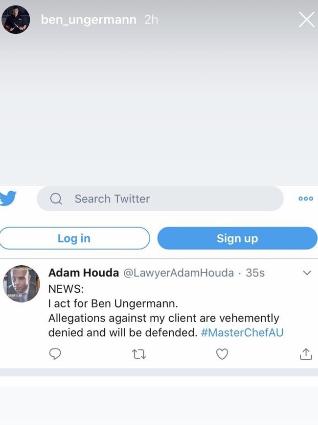 The tweet shared on Ungermann’s account.