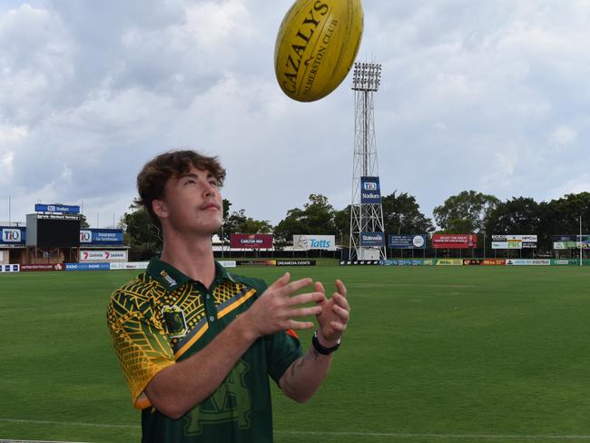 St Mary's utility James Box is the Round 5 nomination for the 2019-20 NT News Rising Star. Picture: Liz Cruse/AFLNT Media