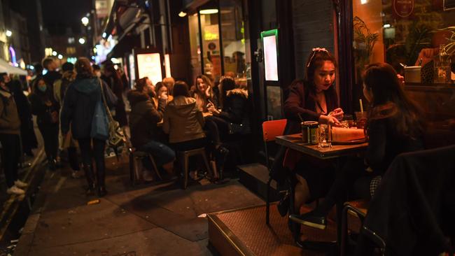 Diners out and about for Halloween in Soho on October 31. Picture: Getty