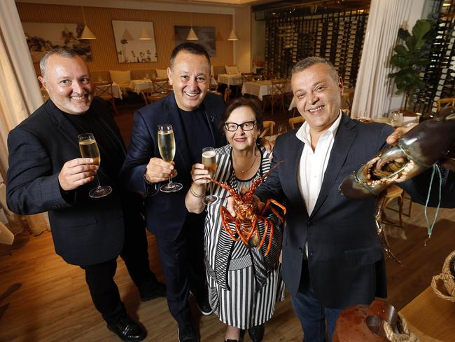 Donny, John, Joyce and Frank Gambaro toast the end of an era in Petrie Terrace. Picture: Josh Woning