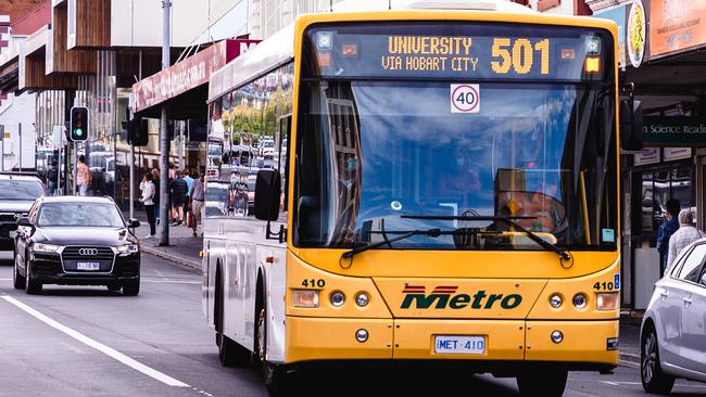 Metro Bus in Hobart. Picture: Linda Higginson