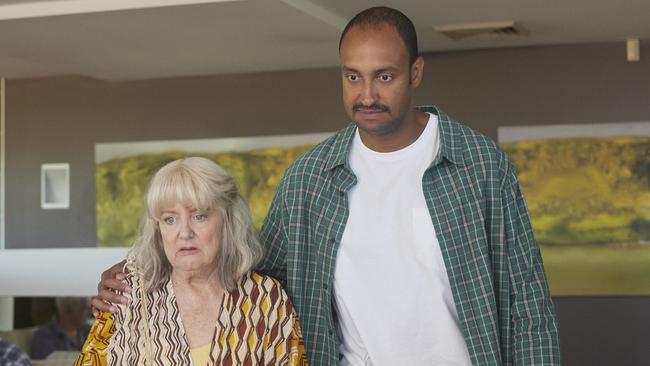 Denise Scott and Matt Okine in a scene from Mother and Son.