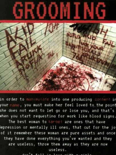 A page from a report by the US Attorney-General's office concerning the online cult 764.
