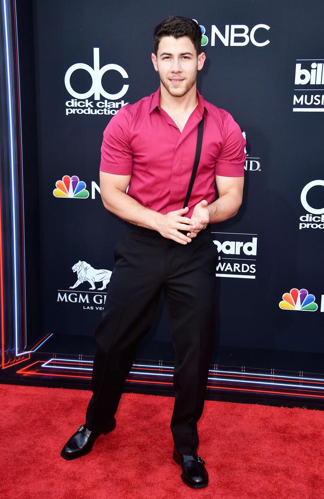 Nick Jonas, this is the Billboard Music Awards not the GUN SHOW. Picture: AFP