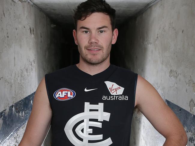 New carlton recruit Mitch McGovern at Princes Park today.    . Pic: Michael Klein