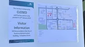 A closed sign on the Bunbury Museum and Heritage Centre.A boy has been flown to Perth with critical injuries after a parking meter fell on him at the Bunbury Museum and Heritage Centre.The incident happened on Arthur Street in the CBD on Wednesday morning. picture:  ABC