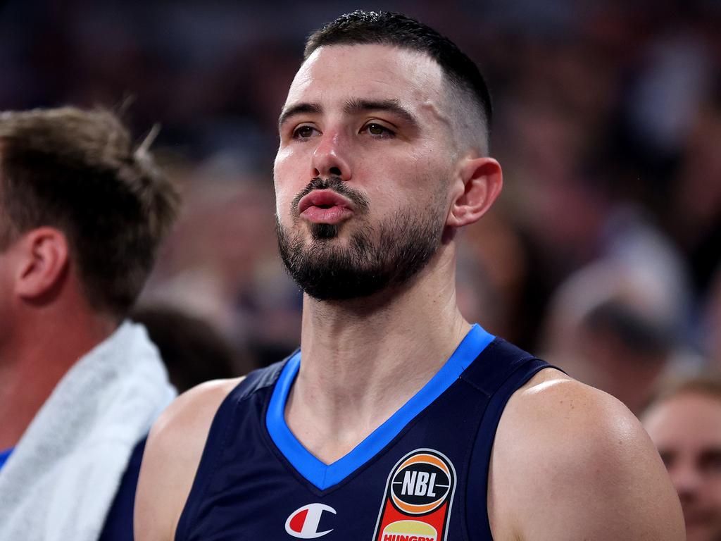 A heartbroken Chris Goulding after Grand Final defeat earlier in the year. Picture: Daniel Pockett/Getty Images