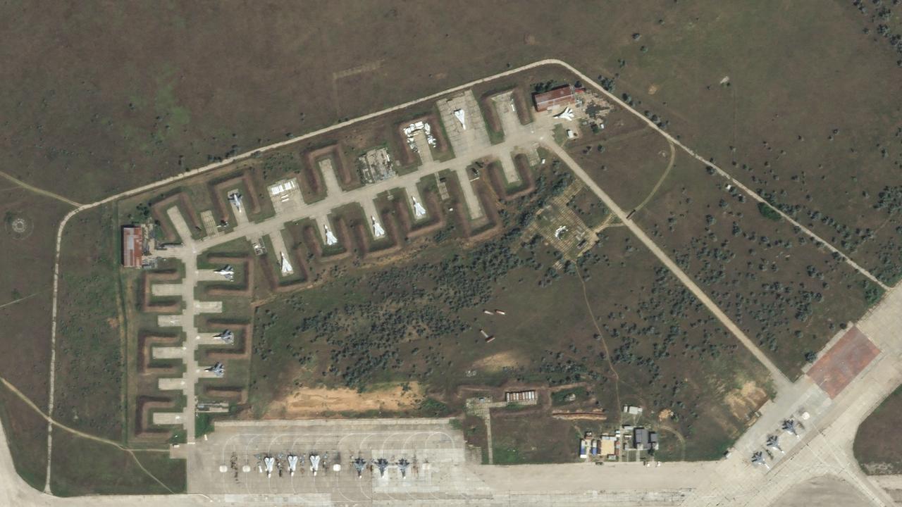 Saky airbase before the explosions. Picture: Planet Labs PBC