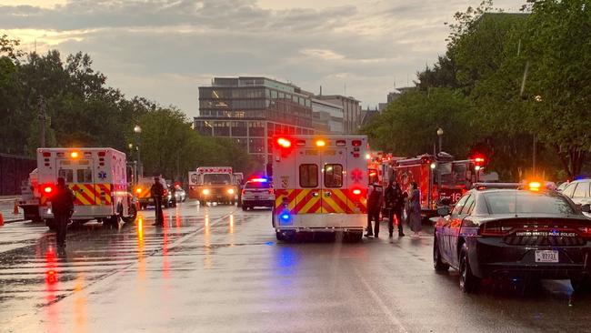 Two people were killed and two critically injured after being struck by lightning near the White House. Picture: Twitter