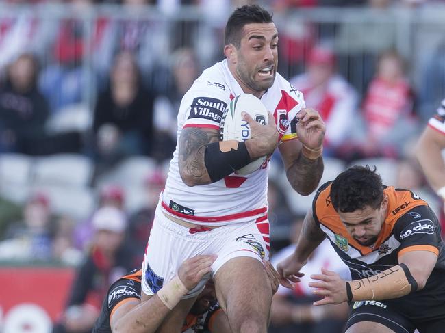 Paul Vaughan had a big game for the Dragons in round 18. Picture: AAP Image