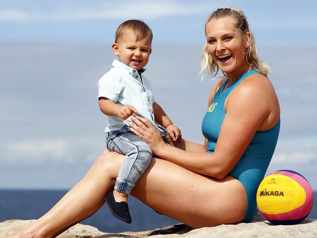 Lea Yanitsas with son Dino. Picture: Sam Ruttyn