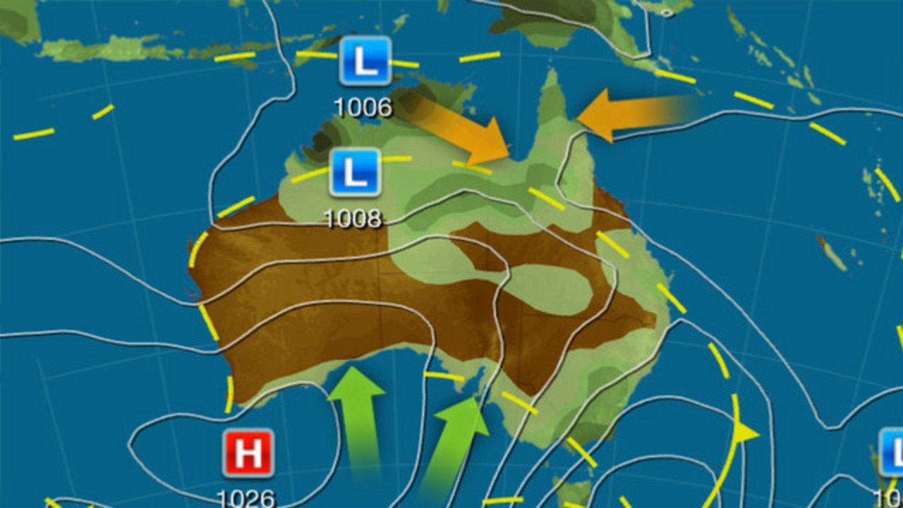 These cold fronts are expected to move in on Saturday night, bringing chilly weather for Sunday. Photo: WeatherZone.