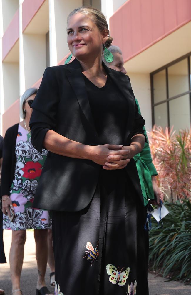 Counsel assisting the coroner Beth Wild outside Darwin Local Court following Pukumani Alimankinni's death in care coronial, on April 24, 2024. Picture: Zizi Averill