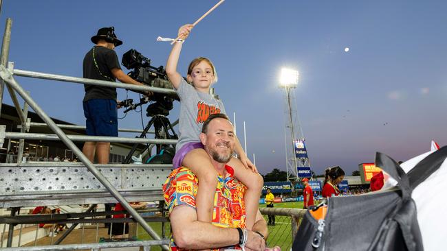 Fans at the Gold Coast Suns v Western Bulldogs 2025 AFL match at TIO Stadium. Picture: Pema Tamang Pakhrin