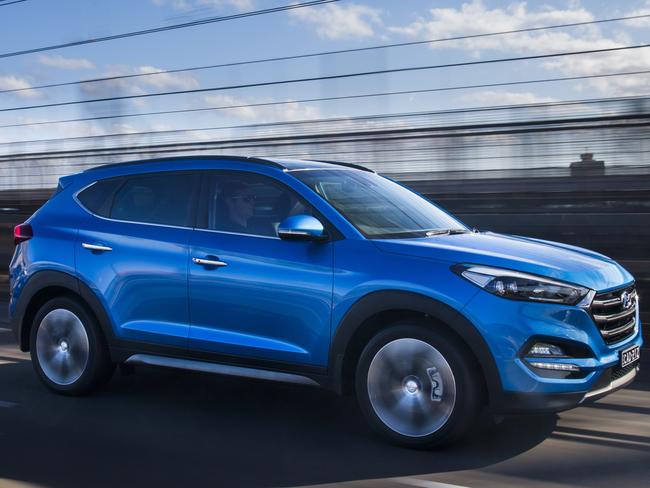 Hyundai is recalling 17,000 of its most popular SUV, the Tucson, across Australia because the bonnet can fly open and block the driver’s view without warning. Picture: Supplied