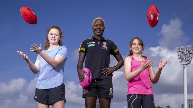 Akec Makur Chout is n ambassador for Cadbury’s National Women in Sport initiative. Picture: Wayne Taylor