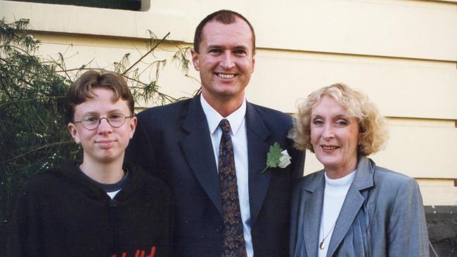 Dr Darren Russell with late son Bryn, who took his own life aged 16 years, and his late mother, Bryn’s late grandmother Ursula. Photo supplied.