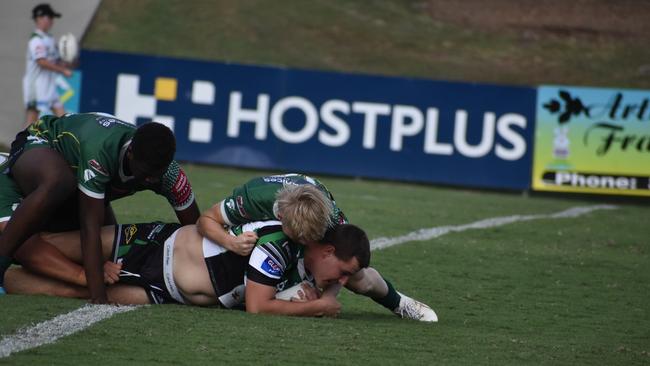 Meninga Cup semi-final action between the Ipswich Jets and Townsville Blackhawks. Saturday April 15, 2023.