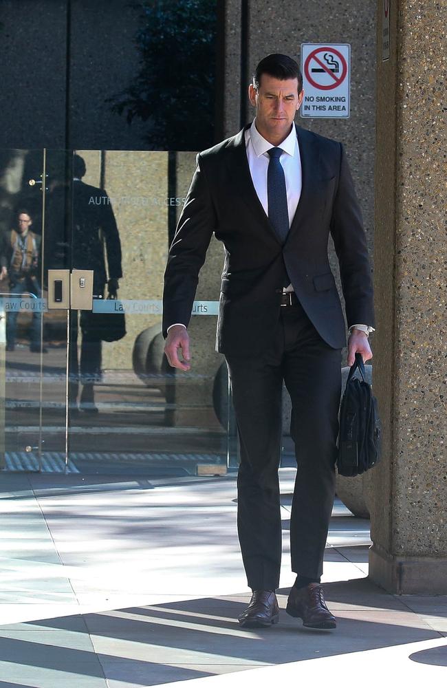 Ben Roberts-Smith outside the Federal Court in Sydney. Picture: Gaye Gerard