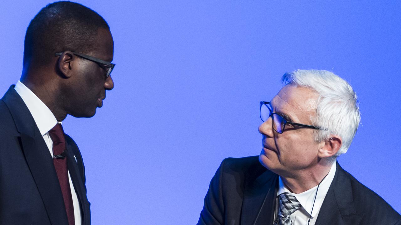 Tidjane Thiam and chairman Urs Rohner have reportedly fallen out over the scandal. Picture: Dominic Steinmann/Keystone via AP