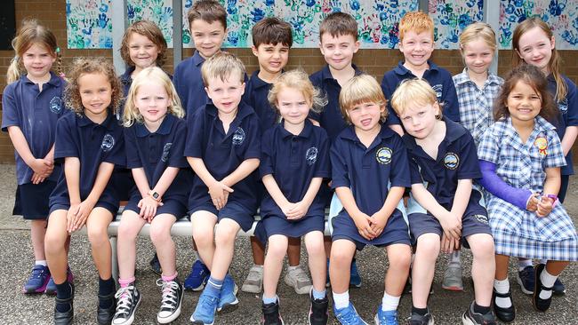 Barwon Heads PS Preps. Prep BBack row: Ida Cihlds, Harry Kerr, Leo Ackland, Theo Bowly, Liam Blake, Harrison Desbrowe-Annear, Milla Ryan and Leni Kibbis. Front row: Goldie Osewald, Alice Pigott, Freddie Elder, Frankie Harris, Freddie Hand, Gus Allender and Lily Bedogni. Picture: Alan Barber