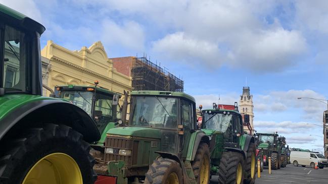 Tractors formed part of the convoy in Ballarat. Picture: Picture: Facebook