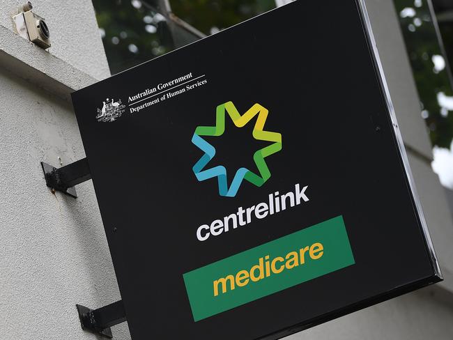 SYDNEY, AUSTRALIA - NewsWire Photos FEBRUARY, 02, 2021: Signage at a Centrelink and Medicare centre in Sydney. Picture: NCA NewsWire/Joel Carrett