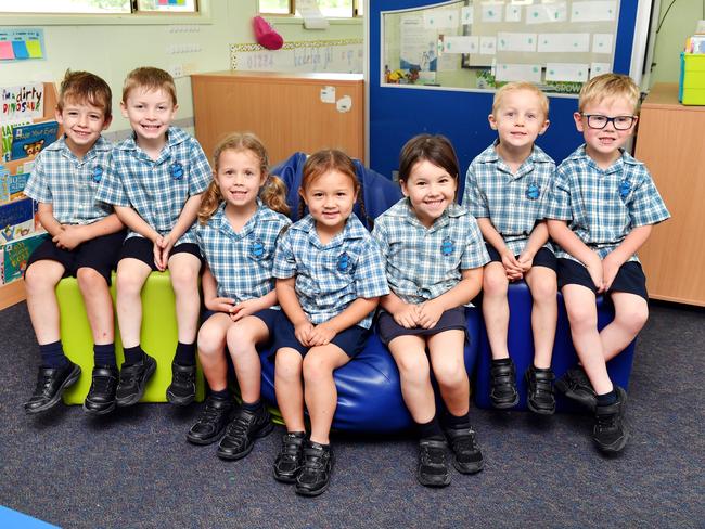 St. Joseph's Primary School Gayndah 2020 Preps Thomas Zahl, Hudson Euler, Chelsea Kneebone, Sarah Robinson, Daniella Mendoza, Parker Hetherington and Lincoln Florance.