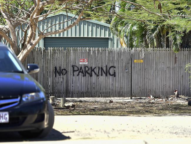 A resident at the end of Bayswater Rd makes it clear to walkers not to park in front of their gate near the Mount Louisa walking trails. PICTURE: MATT TAYLOR.