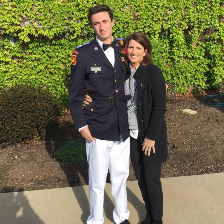 Santulli with his mother, Mary Pat Santulli, prior to the incident. Picture: Facebook