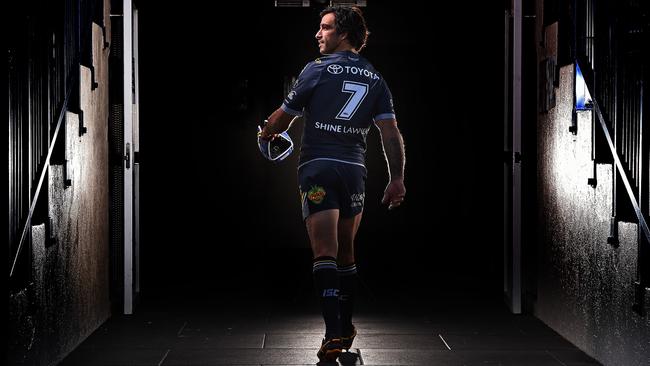 North Queensland Cowboys co-captain Johnathan Thurston ahead of his final NRL game in Townsville. Picture: Zak Simmonds